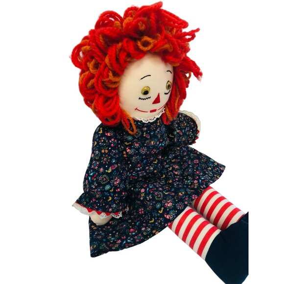 PLUSH Applause 20" Raggedy Ann Cloth Doll 1991 Handmade Crafted Embroidered Face - Picture 1 of 6